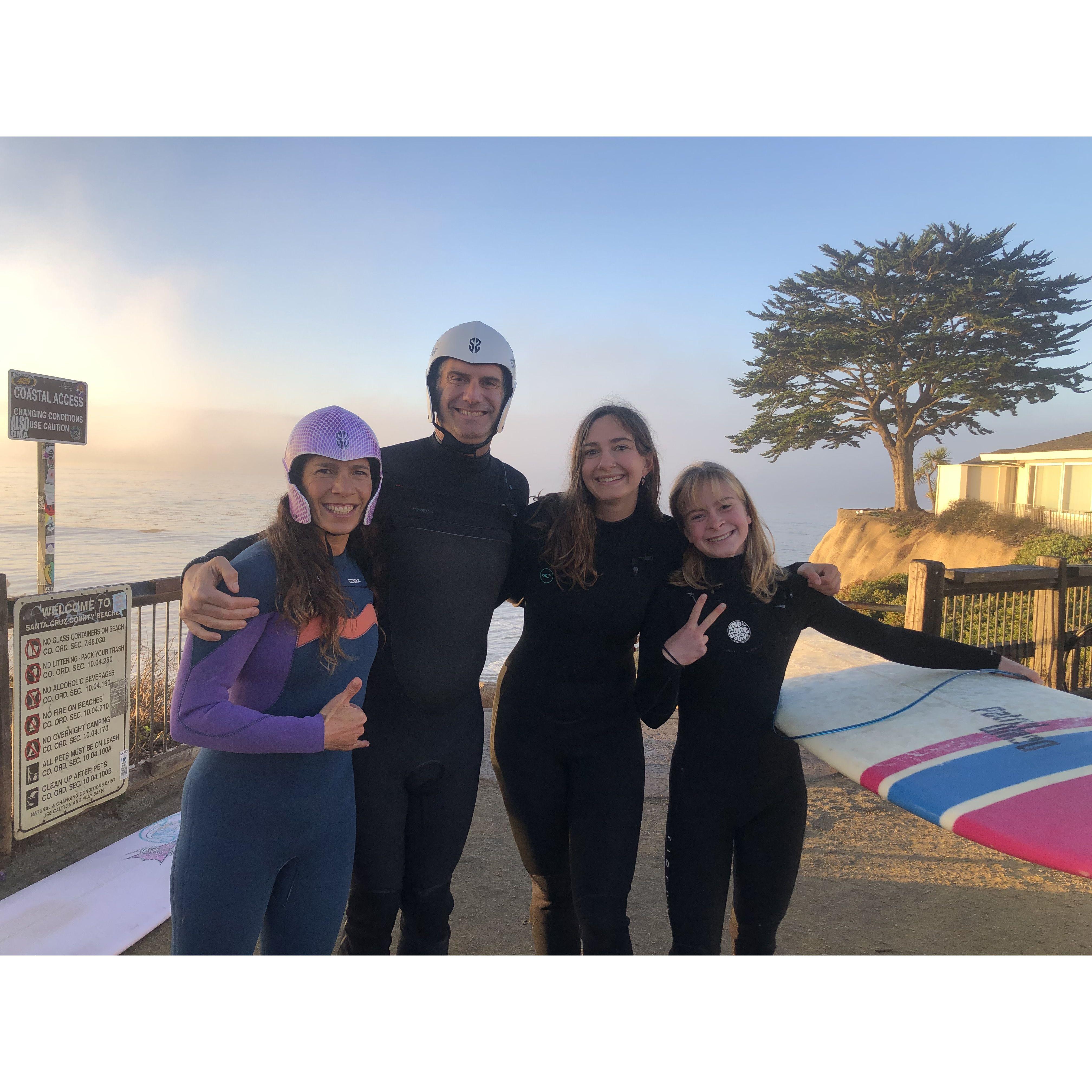 Caityln and Shayna joining us for morning surf