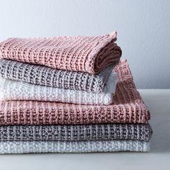 Simple Soft Cotton Waffle Bath Towel- White