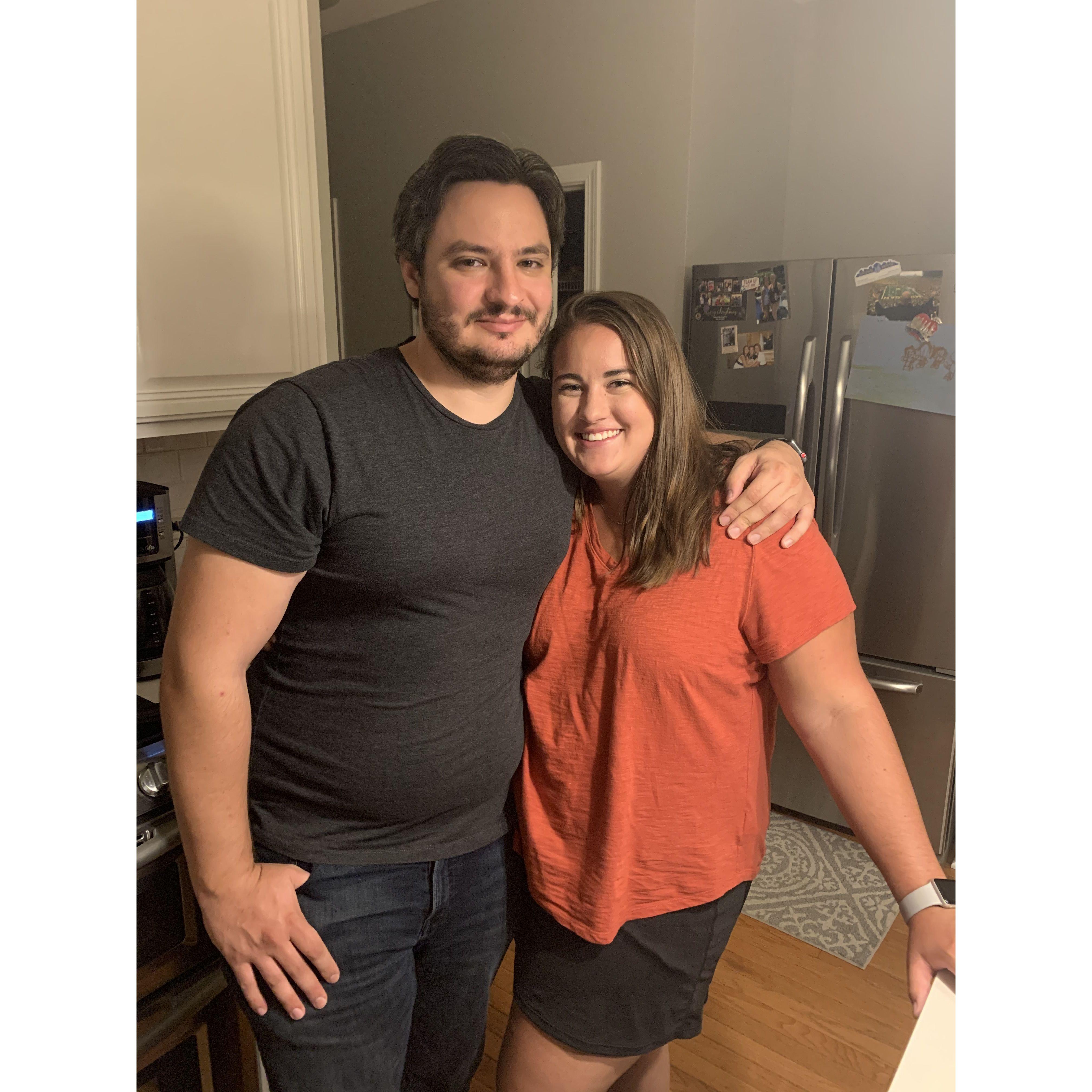 Our first picture together, ever.