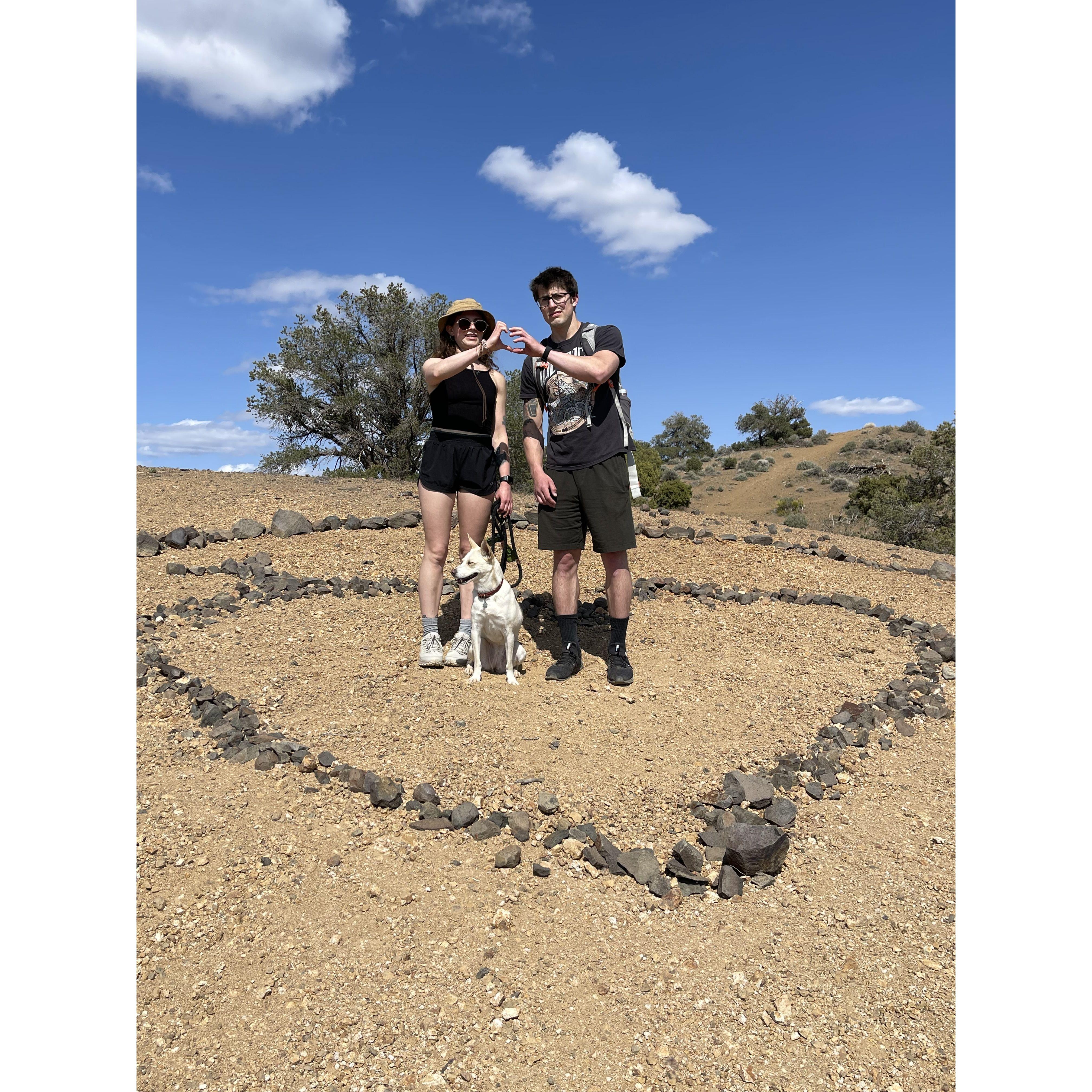 Reese attempting to make half a heart with his hand
