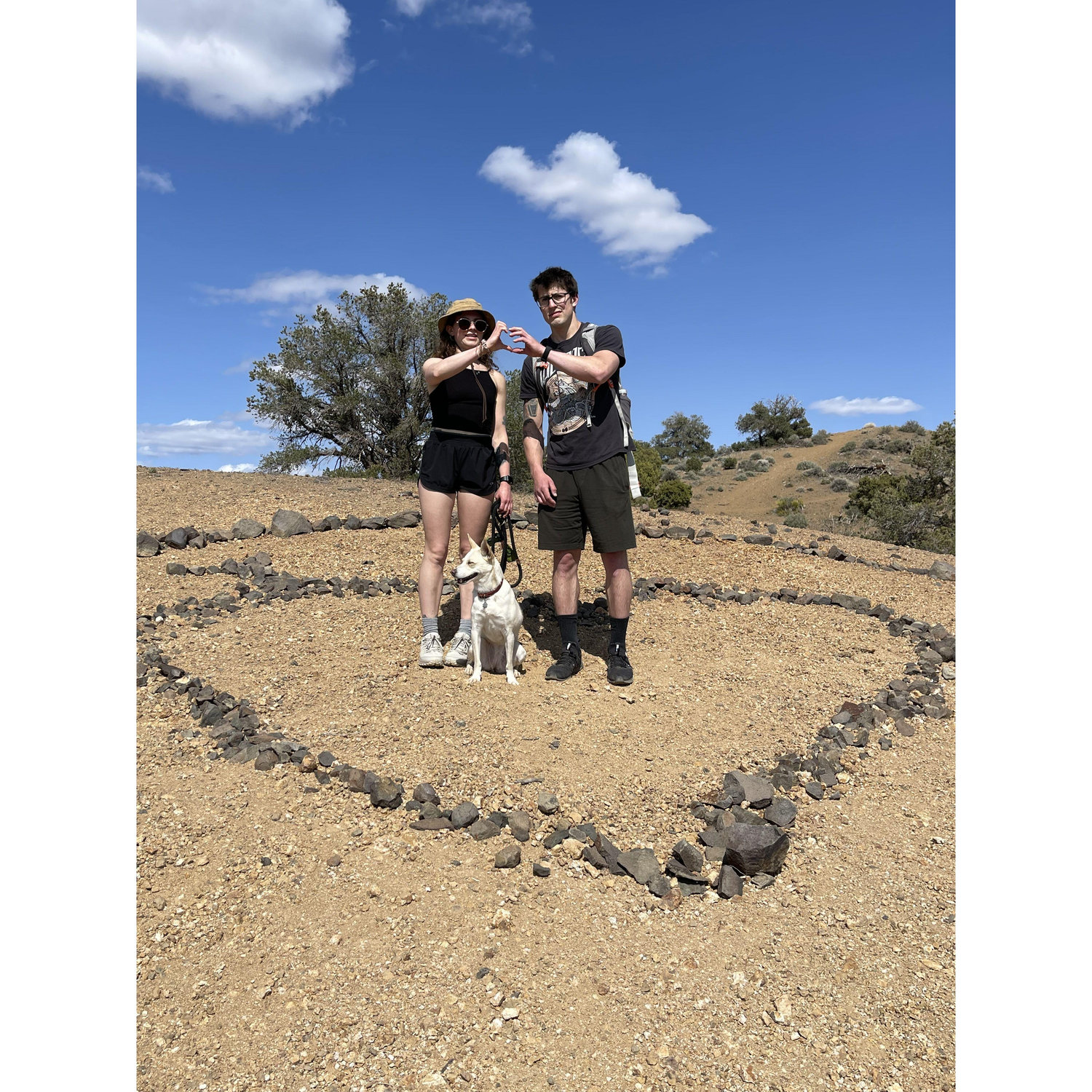 Reese attempting to make half a heart with his hand