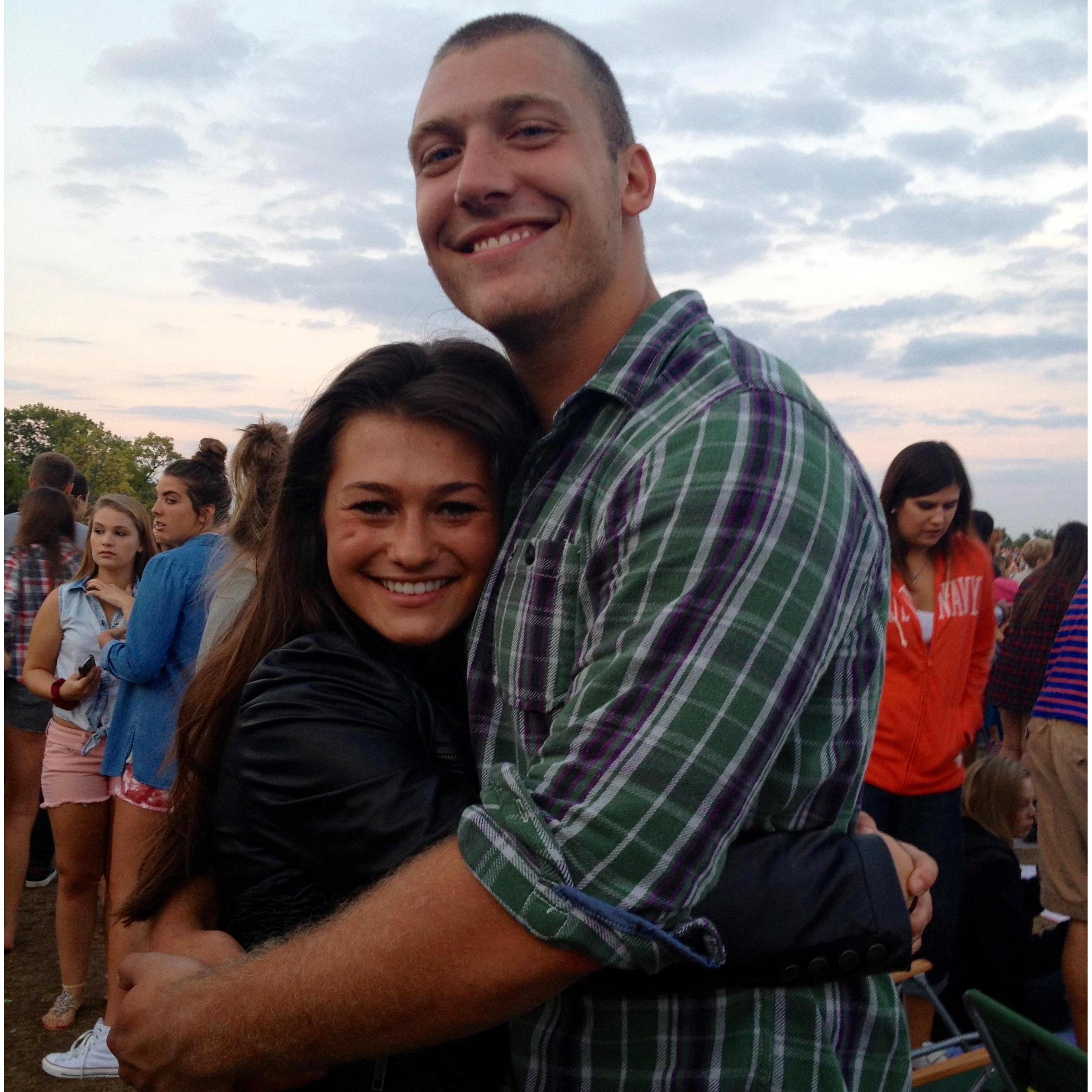 Rascal Flatts, August 2013 -
This is where we officially met, even though we'd gone to high school and middle school together. It's all started with a beer (sorry mom & dad)!