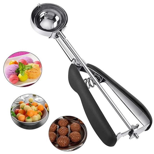 Cookie Scoops for Baking, Kmeivol Cookie Scoop, Stainless Steel Cookie Dough Scooper, Durable Melon Baller Scoop, Save Effort Ice Cream Scoop, Cupcake, Muffin, Meatball, 25MM(1.5 Tablespoon)