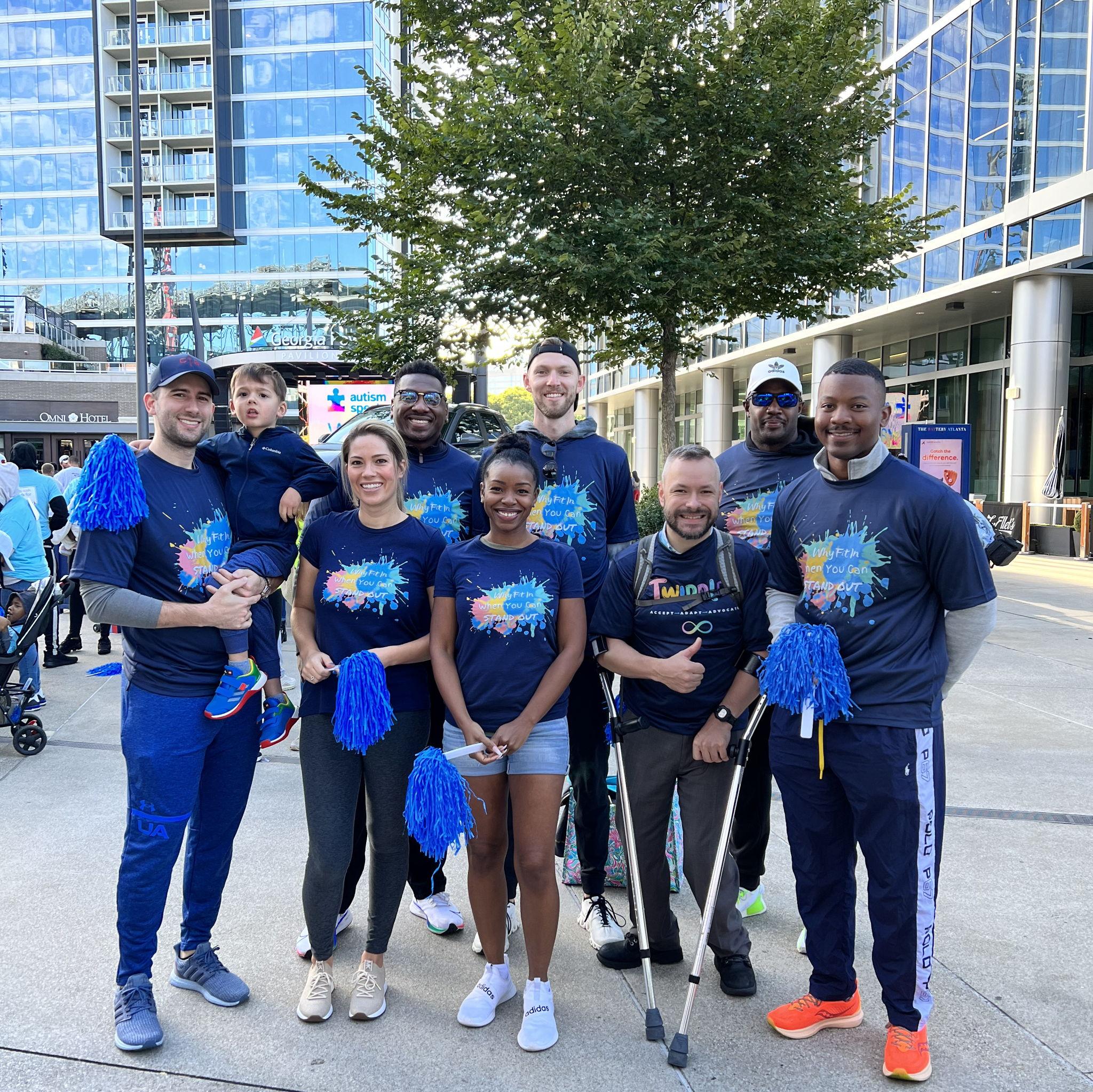 Representing our nonprofit TwiddleU at the Autism Speaks walk.