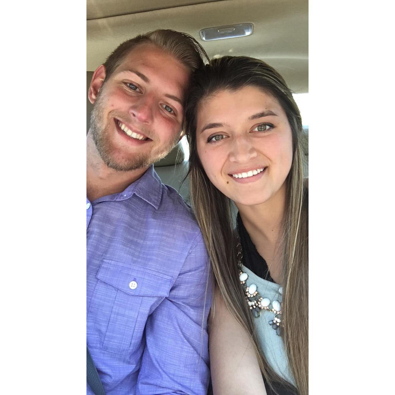 Our first time attending church together.