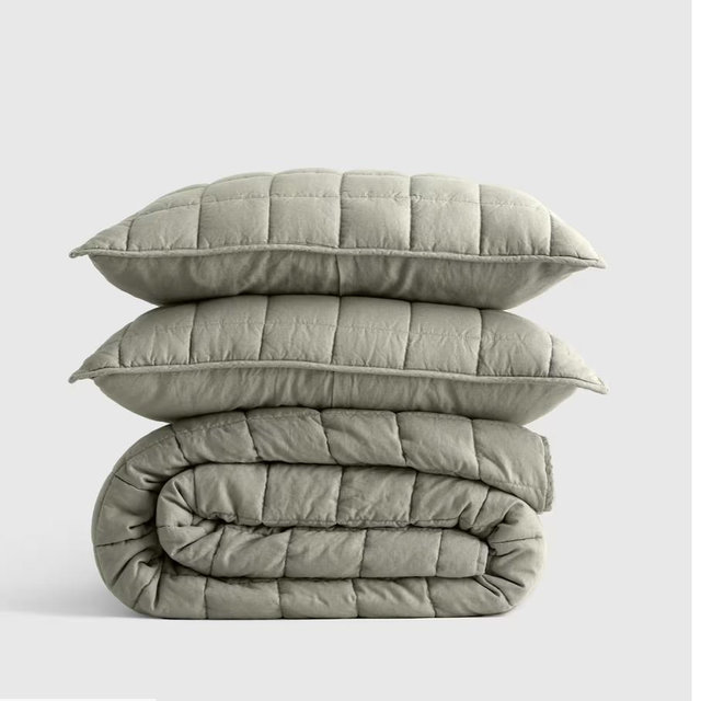 European Linen Box Quilt Set - Willowleaf