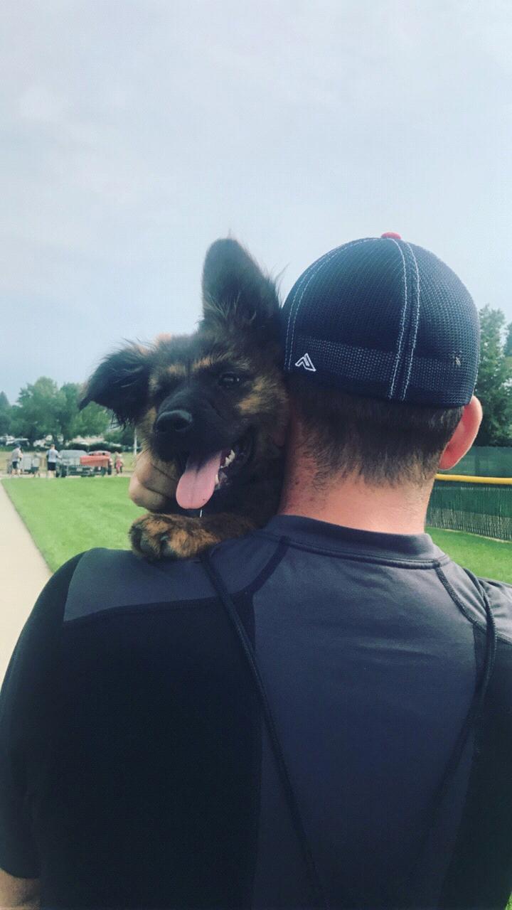 Just to highlight how cute Kota was as a puppy & to show her love for her dad.