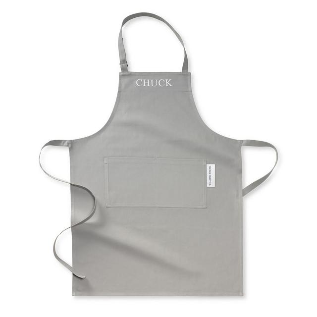 Williams Sonoma Classic Solid Personalized Apron, Drizzle Grey