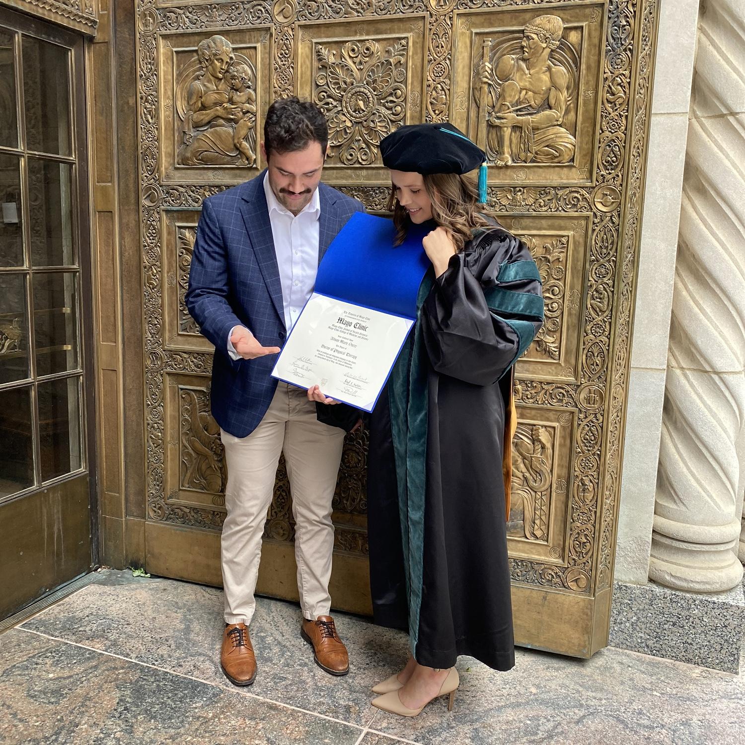 A silly photo from Allison’s DPT graduation ceremony!