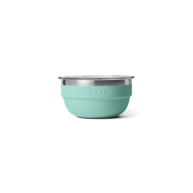YETI Rambler Bowls, Vacuum Insulated, Stackable and Nestable Stainless Steel Bowl with Lid, 1 Quart, Sea Stone