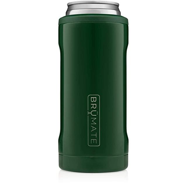 BrüMate Hopsulator Slim Double-walled Stainless Steel Insulated Can Cooler for 12 Oz Slim Cans (Emerald Green)