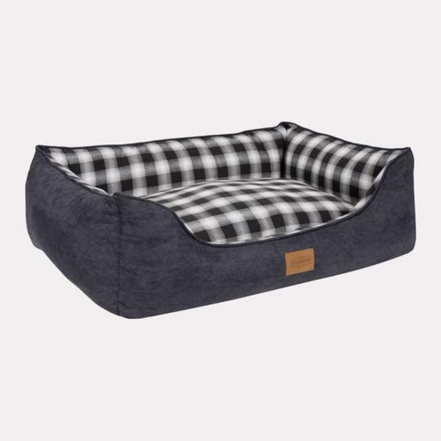 MEDIUM PLAID KUDDLER DOG BED
