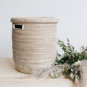 Flat Lid Woven Storage Laundry Basket