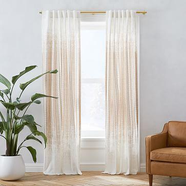 Echo Print Curtains (Set of 2) - Gold Dust - 96"