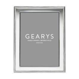 Tizo 5x7 Picture Frame Crosshatch Border Sterling Frame