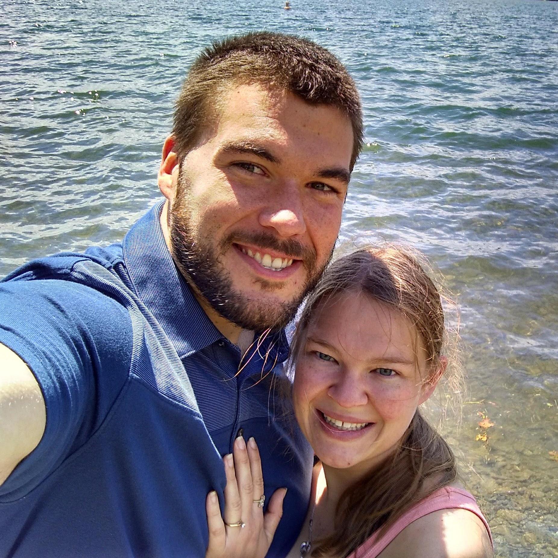The day we got engaged! May 2017 on Keuka Lake in New York!