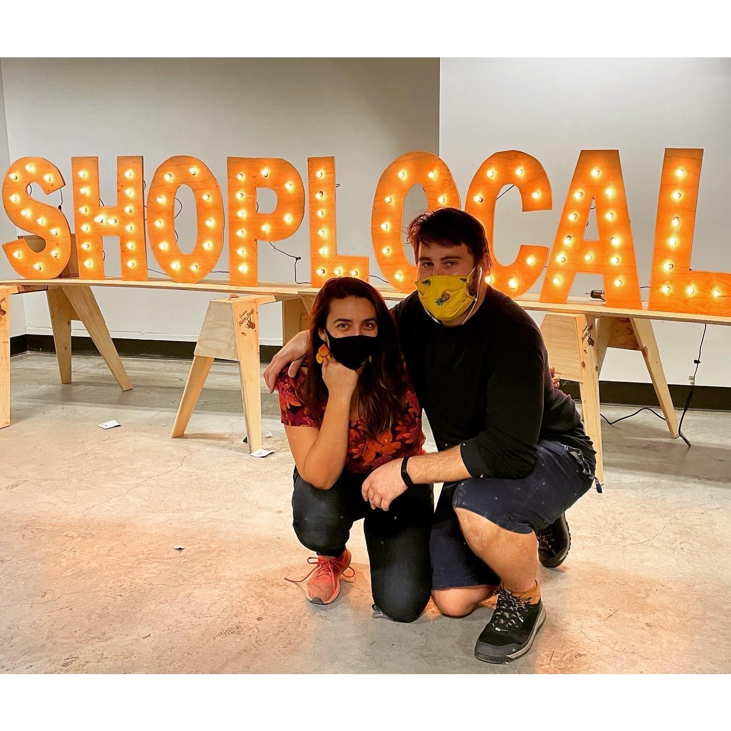 We made this sign! Olivier mostly made it while I unnecessarily told him what to do. That's love.