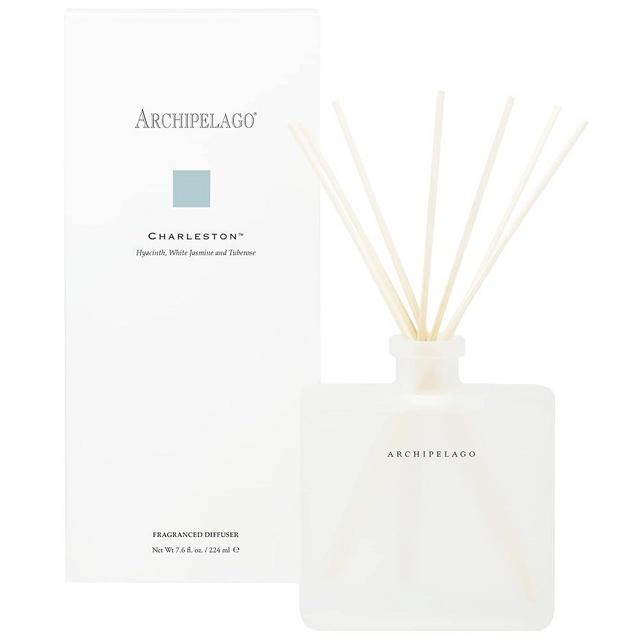 Archipelago Botanicals Charleston Reed Diffuser, Home Fragrance Reed Diffuser, Includes Fragrance Oil, Frosted Glass Vessel & 10 Diffuser Reeds, Perfect for Home, Office or Gift, 7.6 Fl Oz