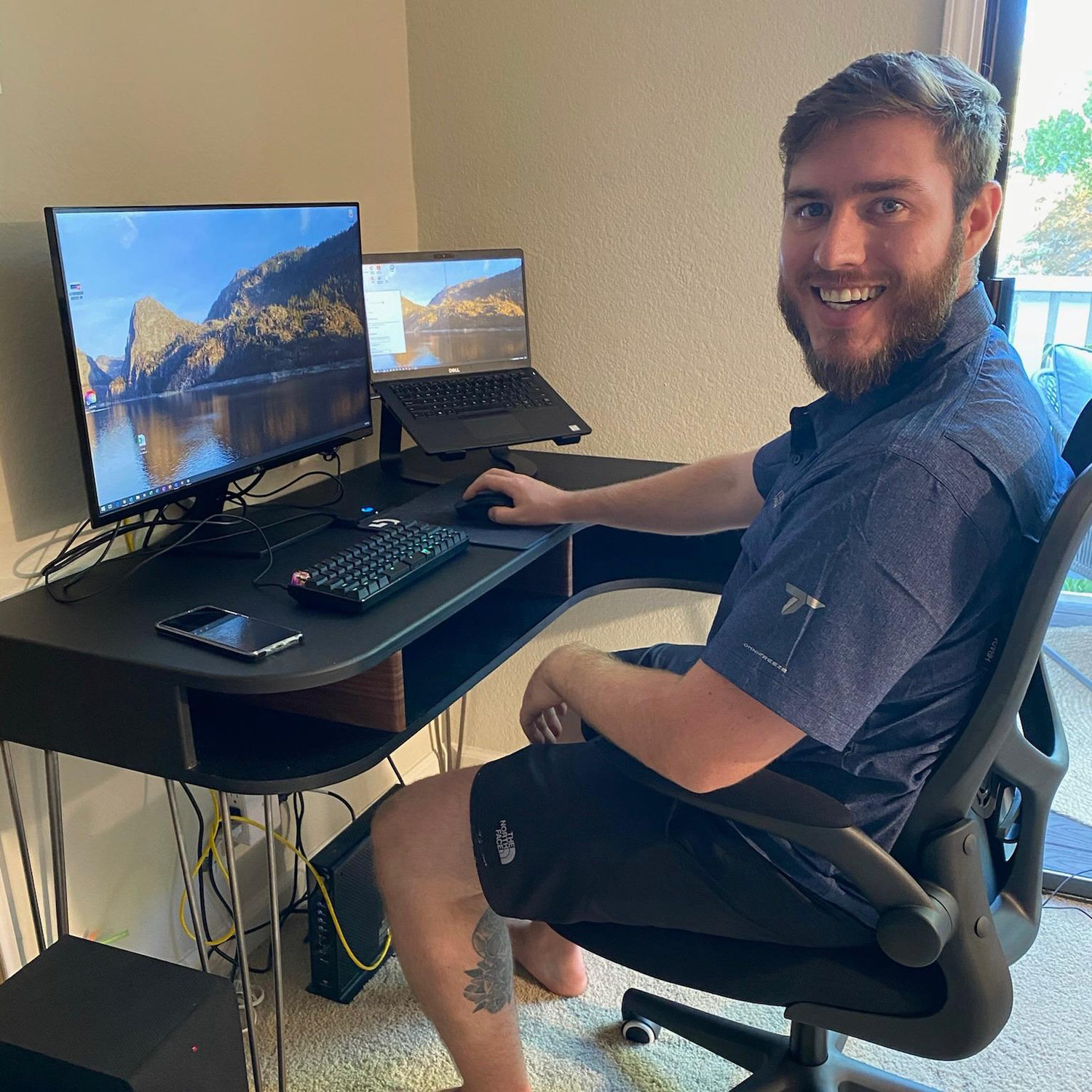 The finished product! Working from home isn't so bad!