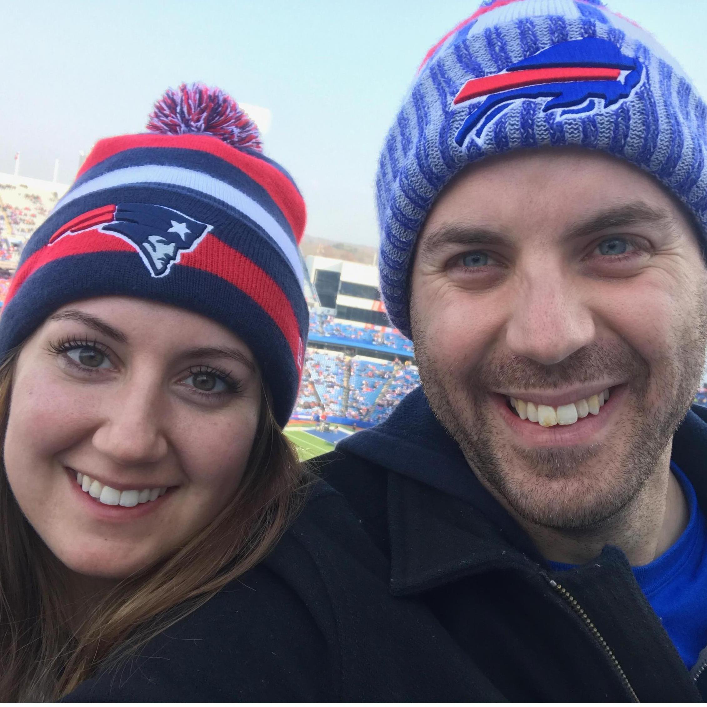 Our first annual Pats vs. Bills showdown. Patriots won this game 21-3. (Dec. 2017)