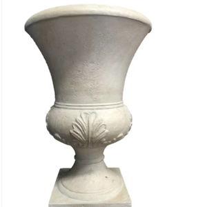 allen + roth Urn 12.5-in W x 21-in H x 12.5-in D White Fiberglass Outdoor Planter