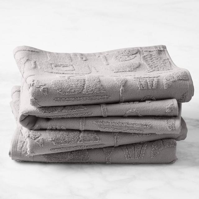 Tencel Blend Towels, 20" X 30", Set of 4, Drizzle Grey