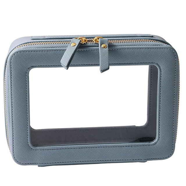 SANHECUN Toiletry bag waterproof cosmetic organizer with handle lagre opening for travelling