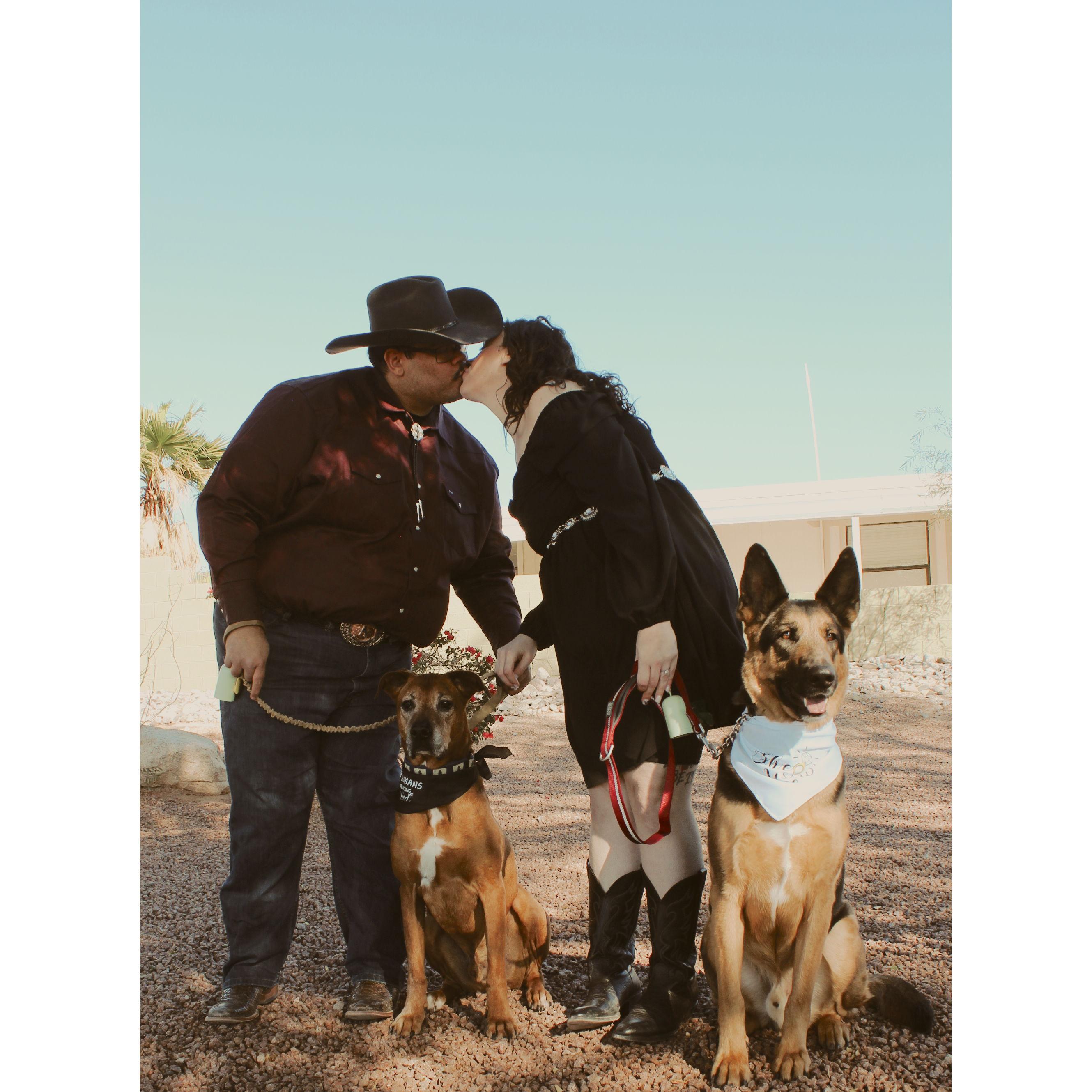 Our first family photo as an engaged couple!