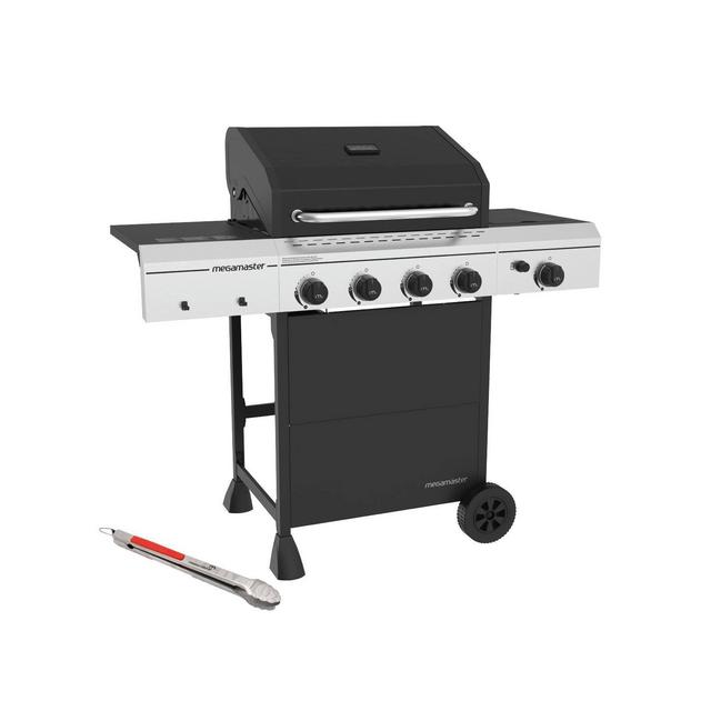 Megamaster 720-0804HTG 4 Burner Gas Grill with Stainless Steel Tong