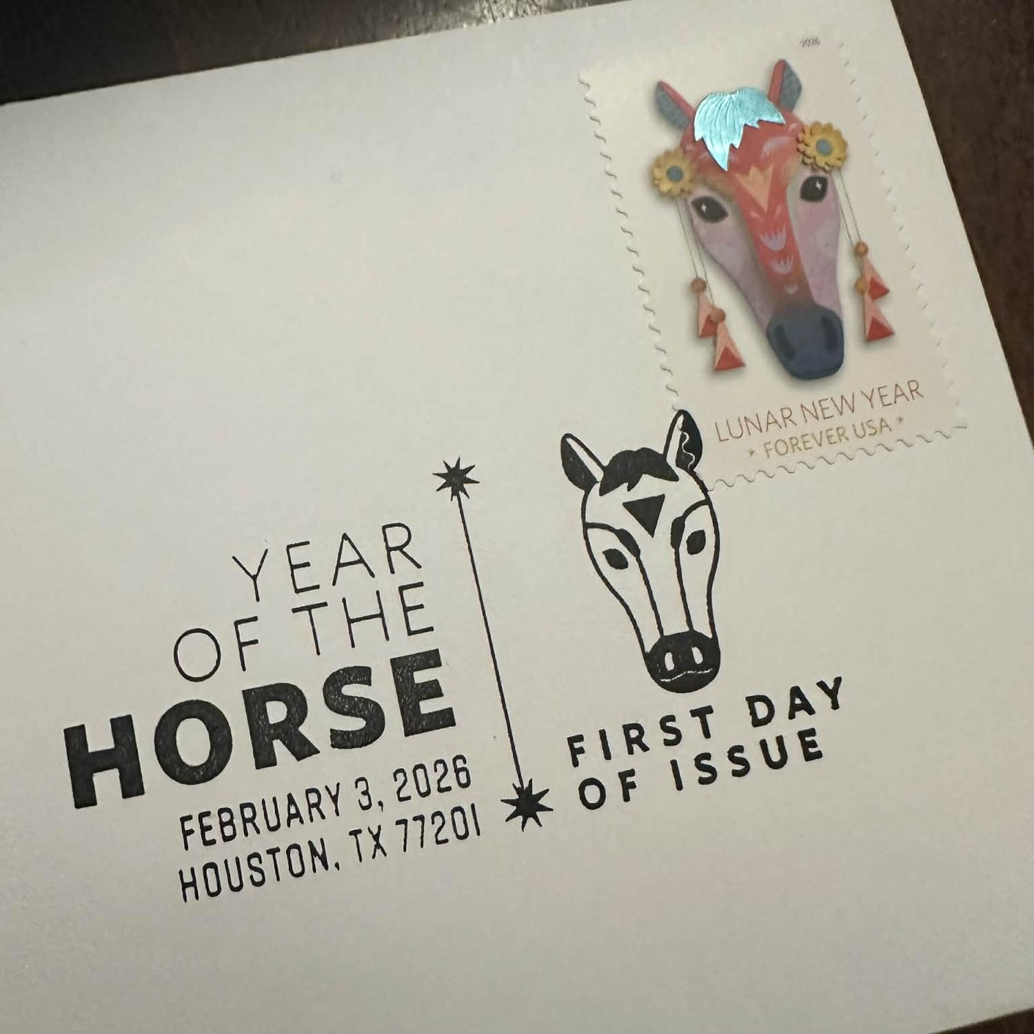 How perfect! This is the year of the horse and we are getting married in the Carousel Museum 🎠USPS issued these shiny stamps and they compliment our save-the-dates beautifully!