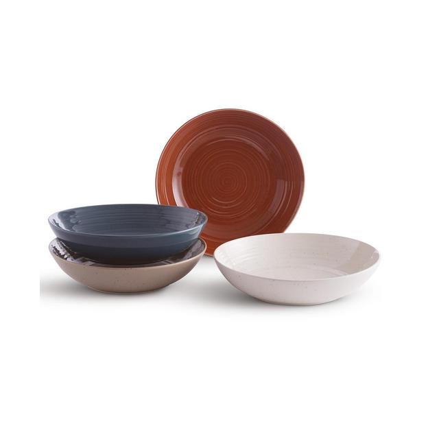 Sango Siterra Painters Palette Mixed Dinner Bowls, Set of 4