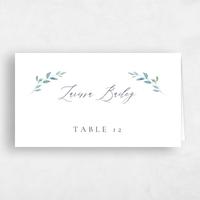 Blue Wedding Place Card - Farnham