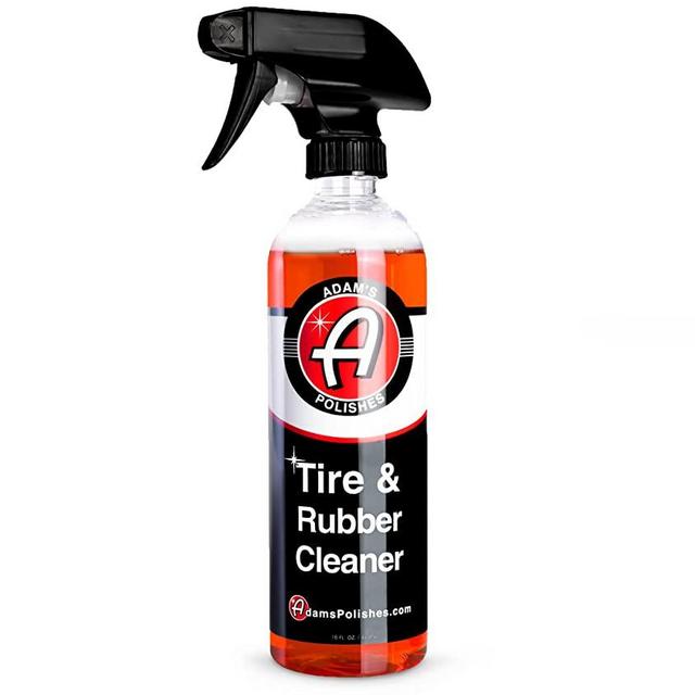 Adam's Tire & Rubber Cleaner (16 oz) - Removes Discoloration From Tires Quickly - Works Great on Tires, Rubber & Plastic Trim, and Rubber Floor Mats
