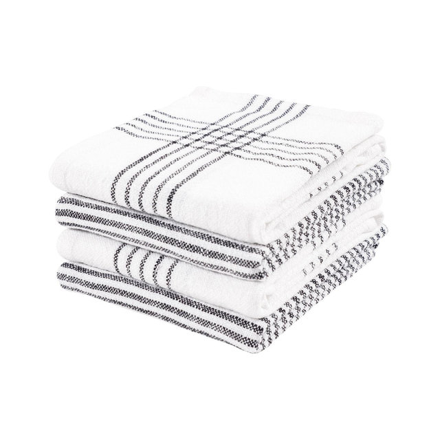 KAF Home Monaco Cotton 4 Piece Kitchen Dish Towel, 18" x 28"