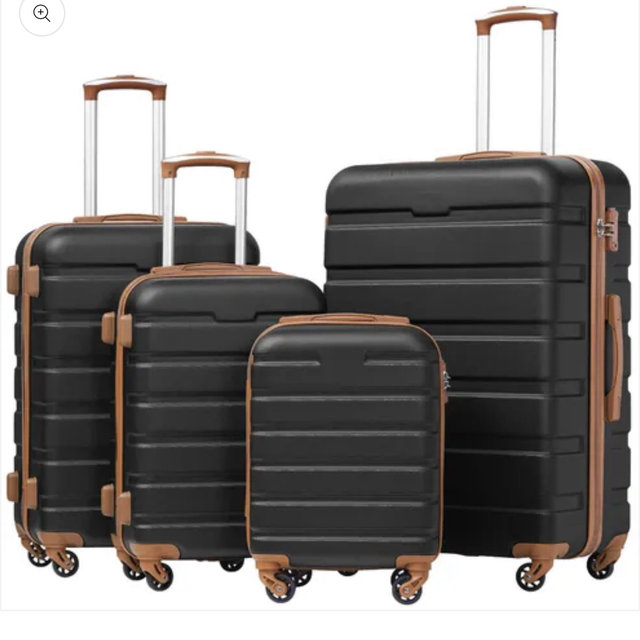 COOLIFE Luggage 4 Piece Set Suitcase Spinner Hardshell Lightweight TSA Lock Familiy Set YD47