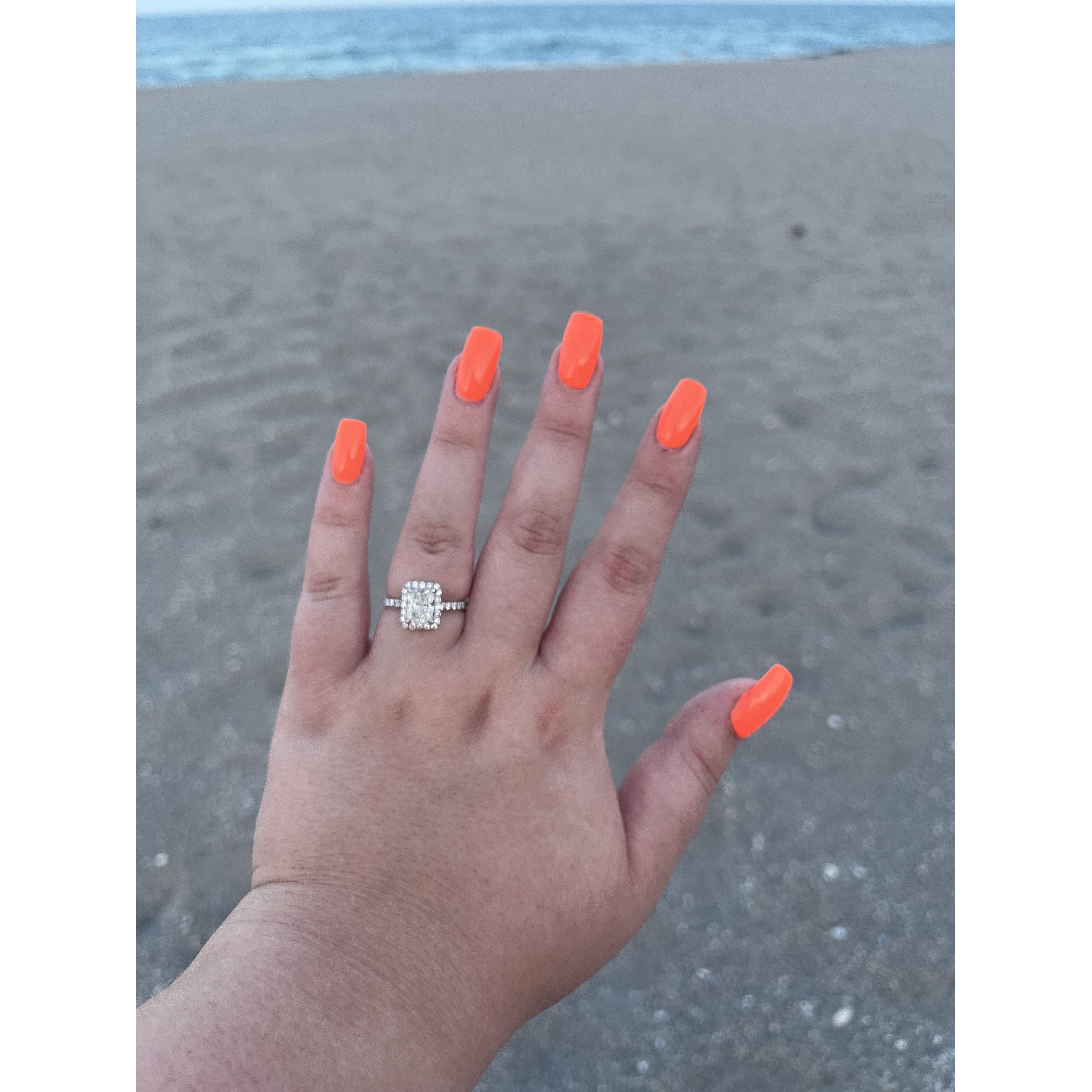 Moments after the proposal