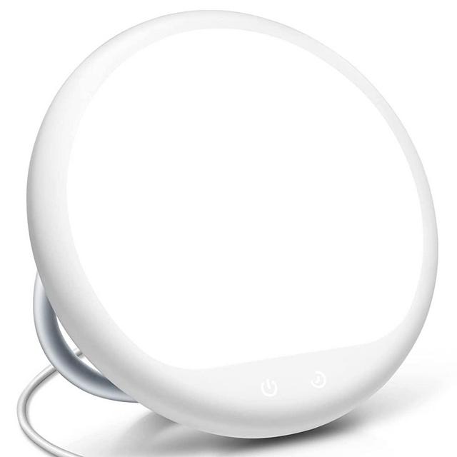 Light Therapy Lamp, 10000 Lux UV-Free Therapy Light, Touch Control Sun Lamp with 3 Adjustable Brightness Levels and Timer Setting, Sunlight Lamp with 90°Rotatable Standing Bracket for Home Office Use
