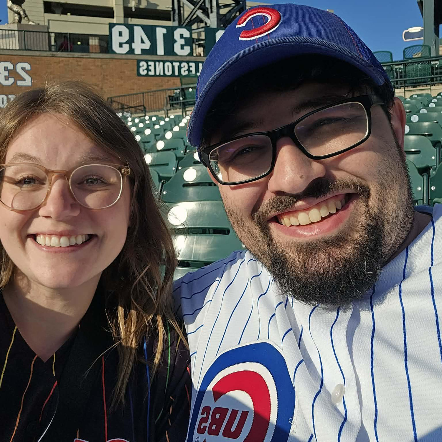 From our first baseball game in Detroit, while the Cubs were in town. (Baez didn't play!)