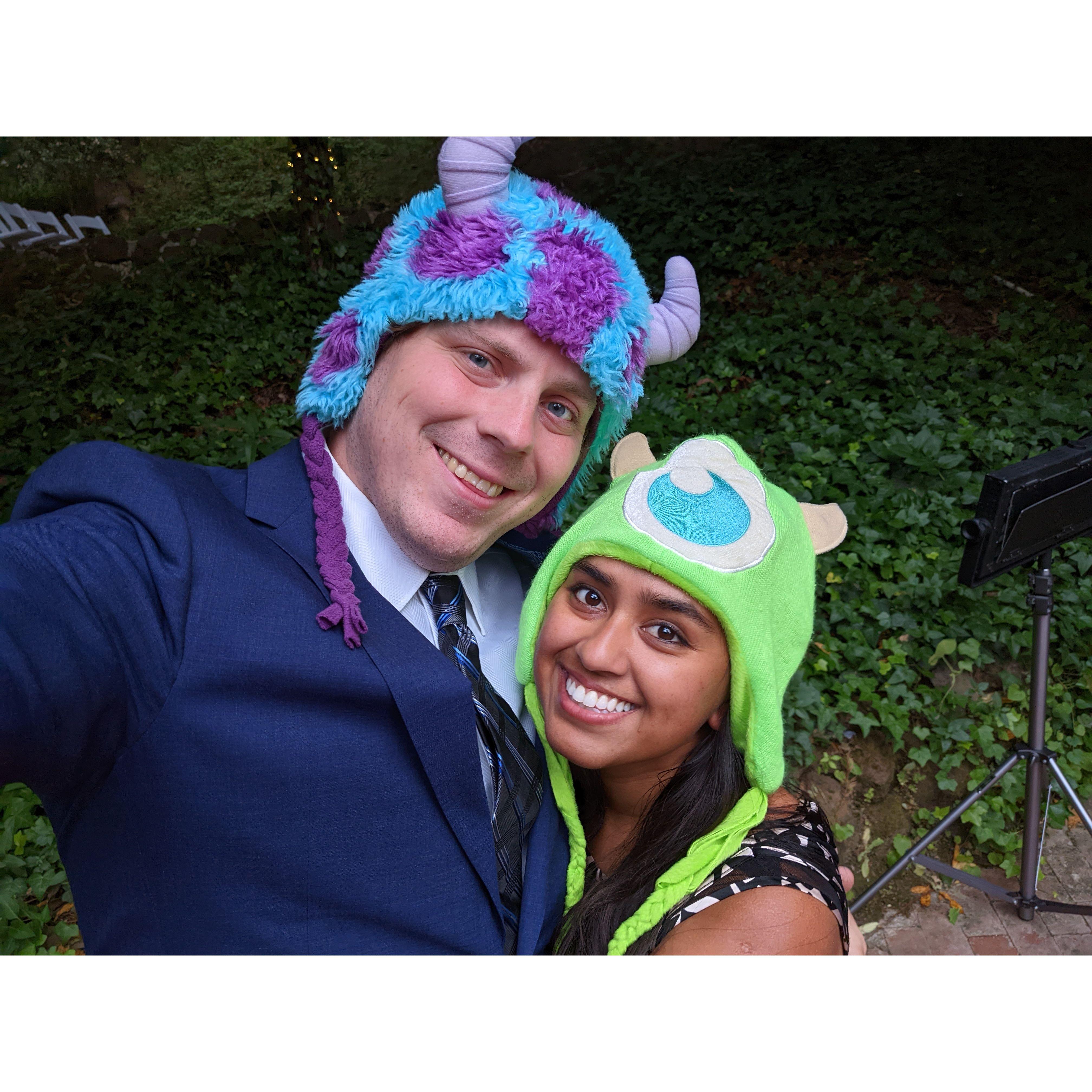 Recreating our failed Mike and Sully costumes