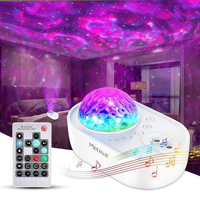 Star Projector, Merece 3 in 1 Galaxy Night Light Projector with Remote Control, Bluetooth Music Speaker & 5 White Noises for Bedroom/Party/Home Decor, Timing Sky Starry Projector for Kids & Adults