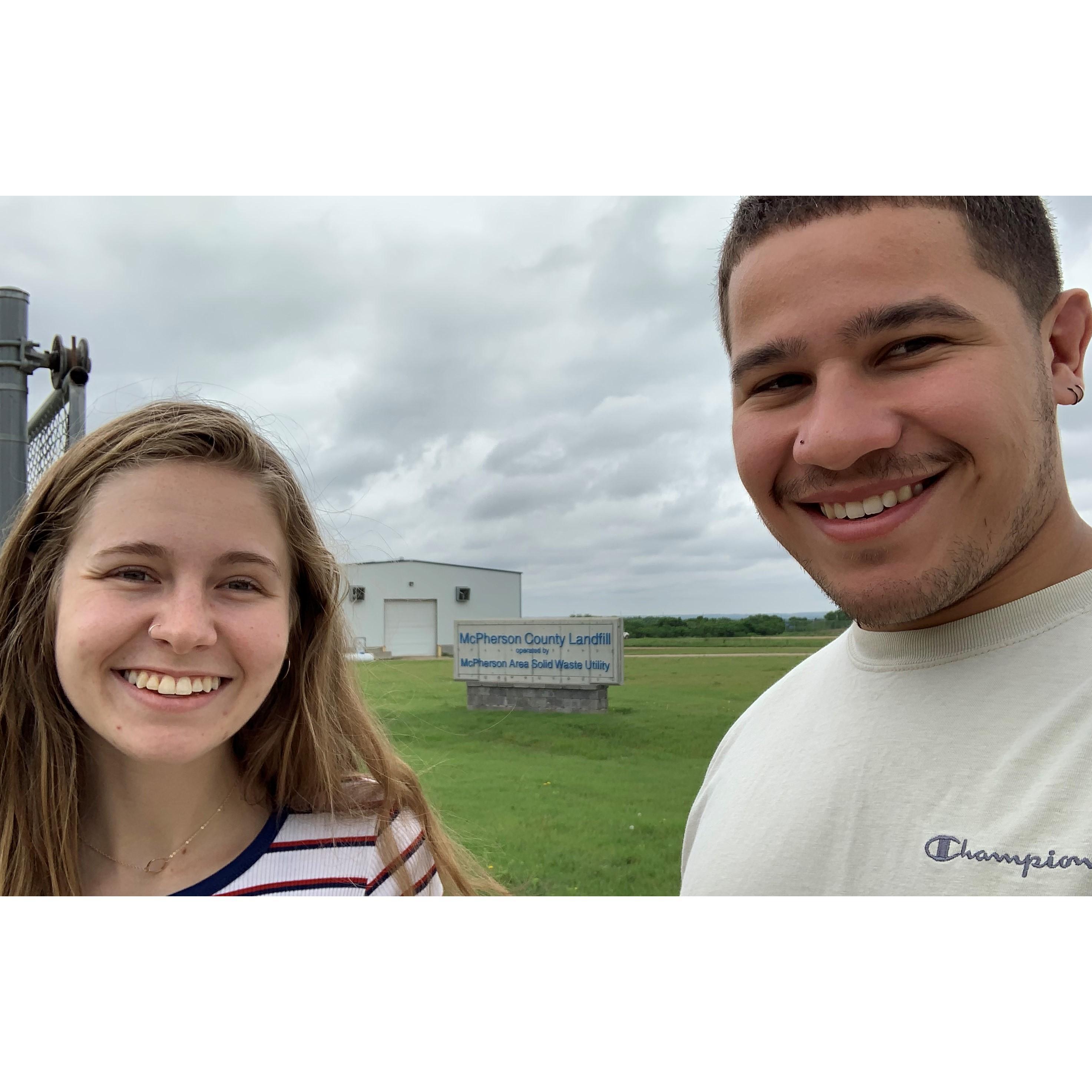 Visited Rachel's grandpa's landfill in McPherson, KS (May 2021)