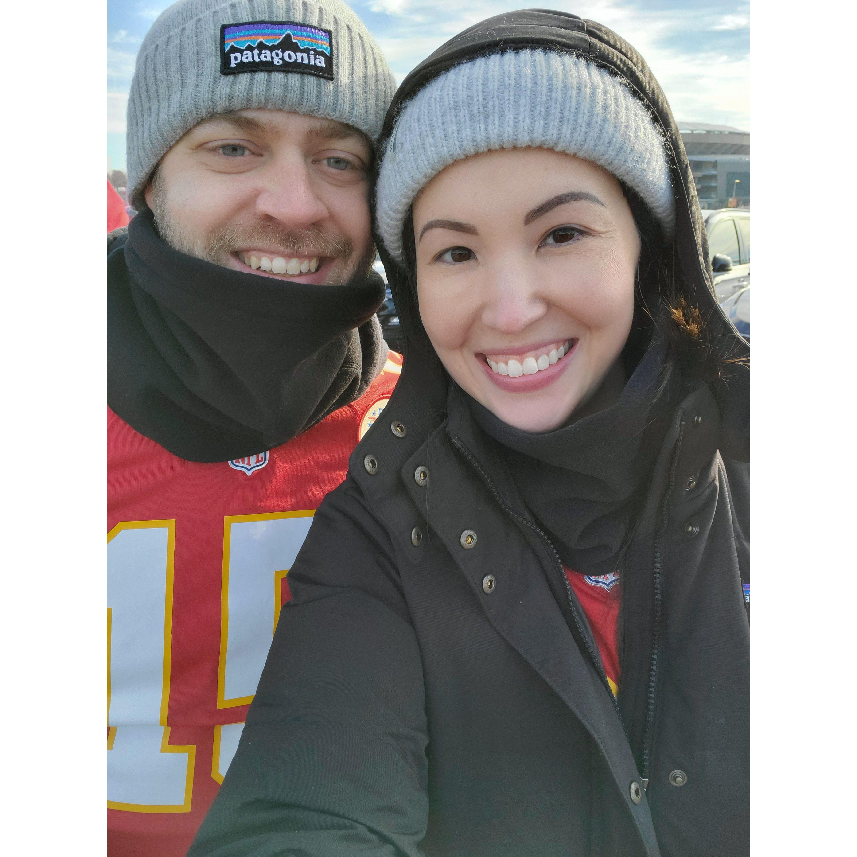 We love Sunday football! Go Chiefs!!!