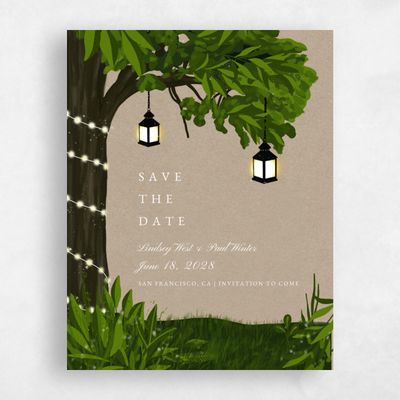 Natural, Brown Wedding Save the Date - Marietta Classic