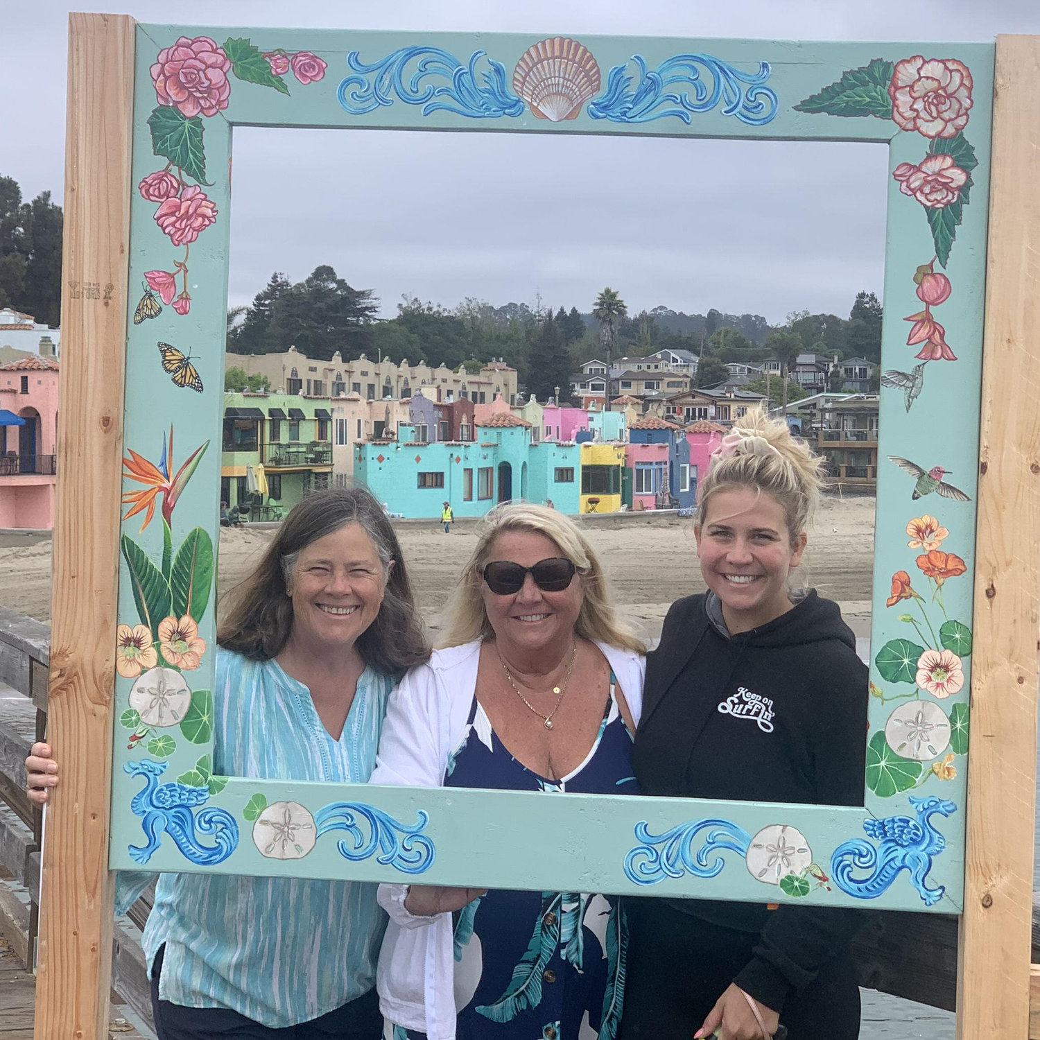 Capitola with Aunt Debbie, Mom and Bri