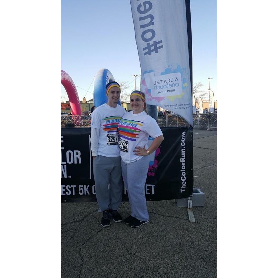 Our first color run down in Champaign, IL.
