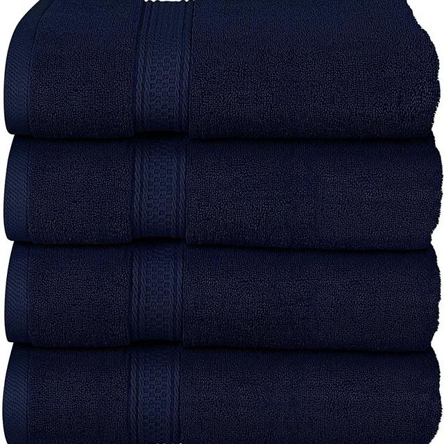 Utopia Towels - Bath Towels Set, Navy- Premium 600 GSM 100% Ring Spun Cotton - Quick Dry, Highly Absorbent, Soft Feel Towels, Perfect for Daily Use (4-Pack)