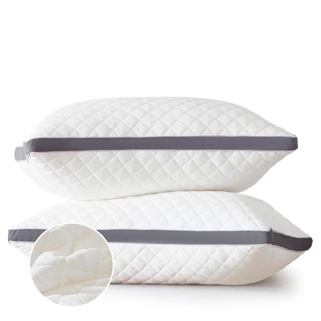 FROHAUL Soft Pillows Queen Size Set of 2,Bed Pillows with Gusseted Edge,Fluffy Microfiber Queen Pillows 2 Pack for Back, Stomach or Side Sleepers