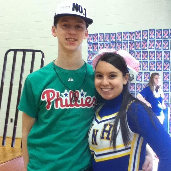 This is still one of our all time favorite pictures together! At a UNH Basketball game during our senior year