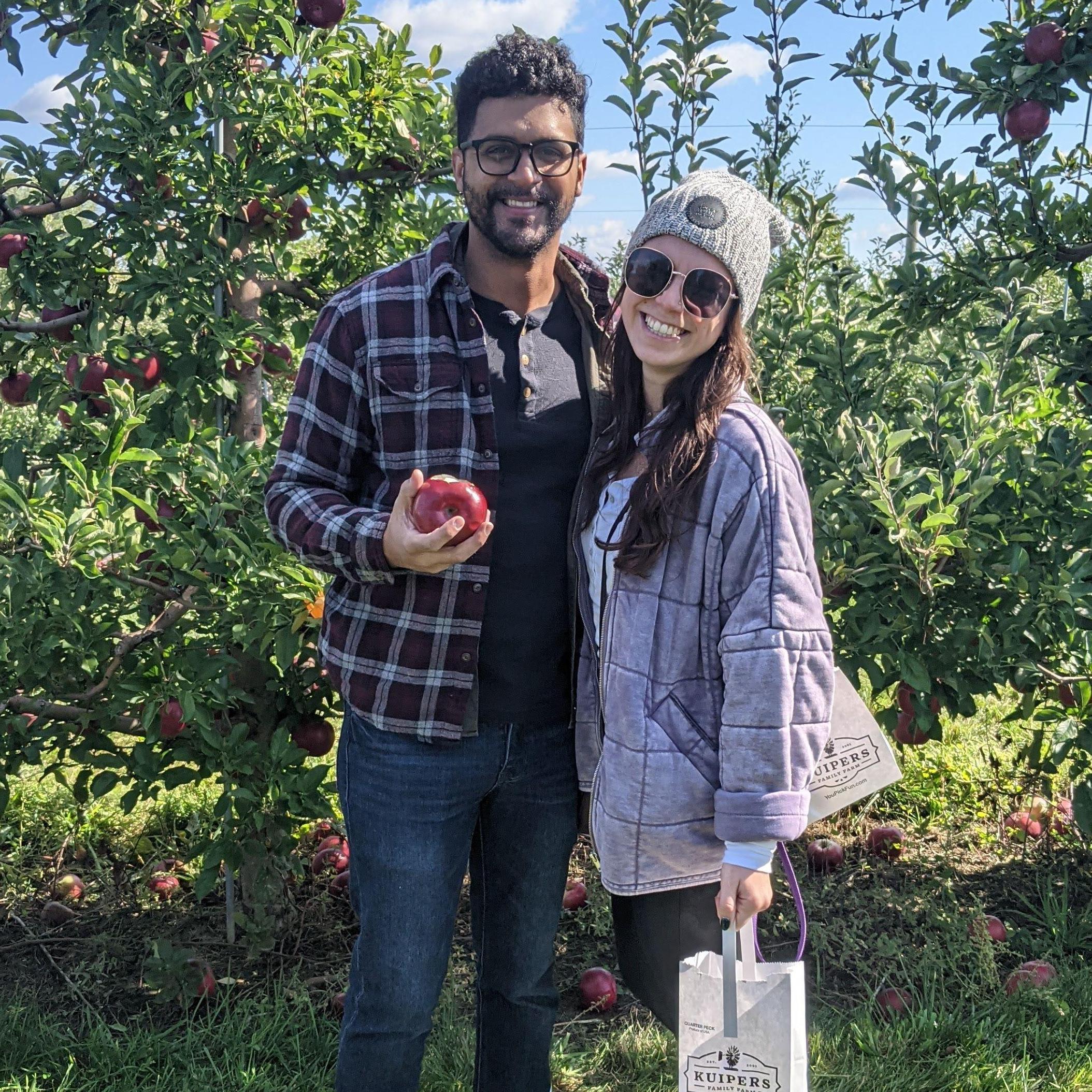 Apple picking back in IL during the fall, clearly Manny was enjoying the picks