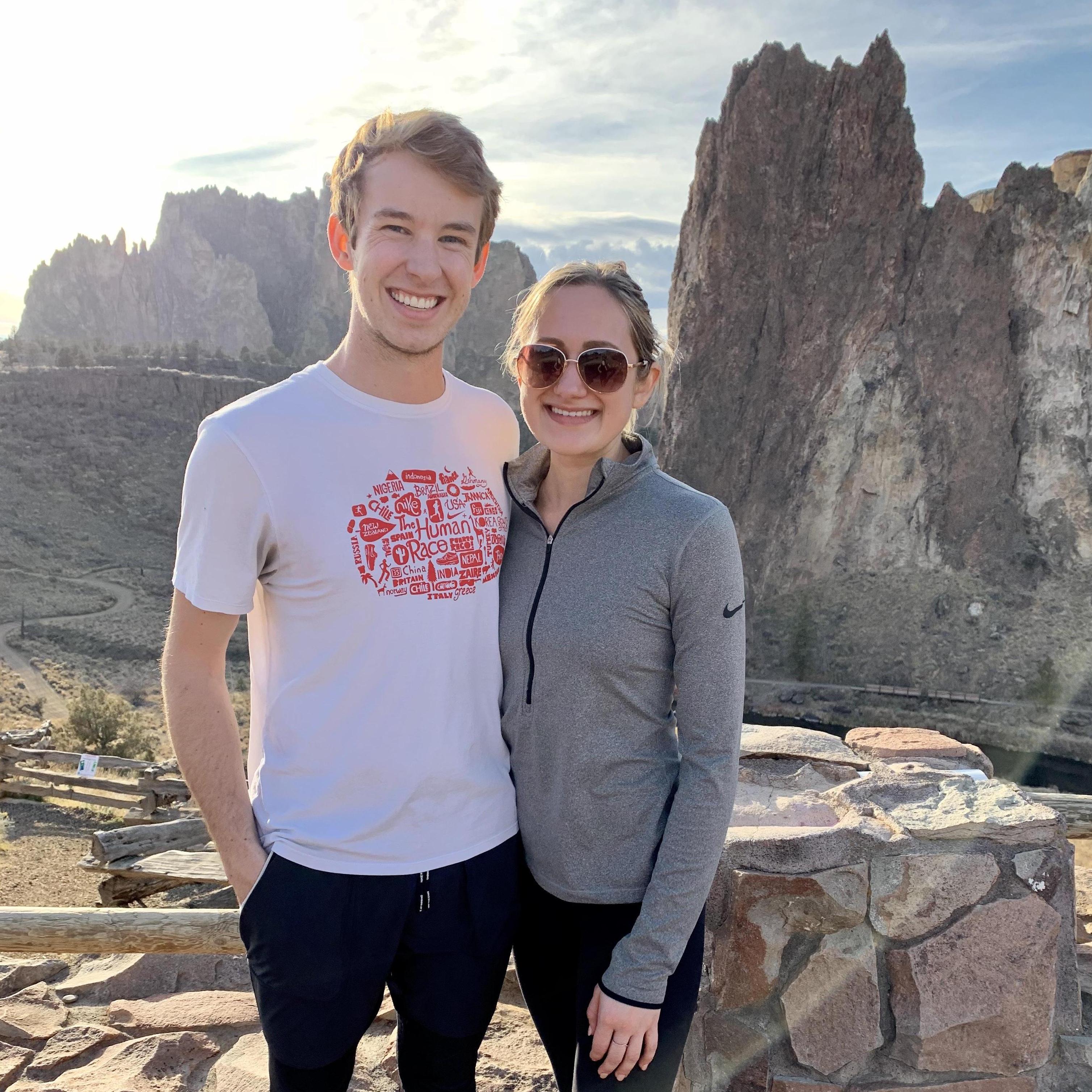 Arek and Lauren went hiking at Smith Rock, OR on a sunny day in November 2019!